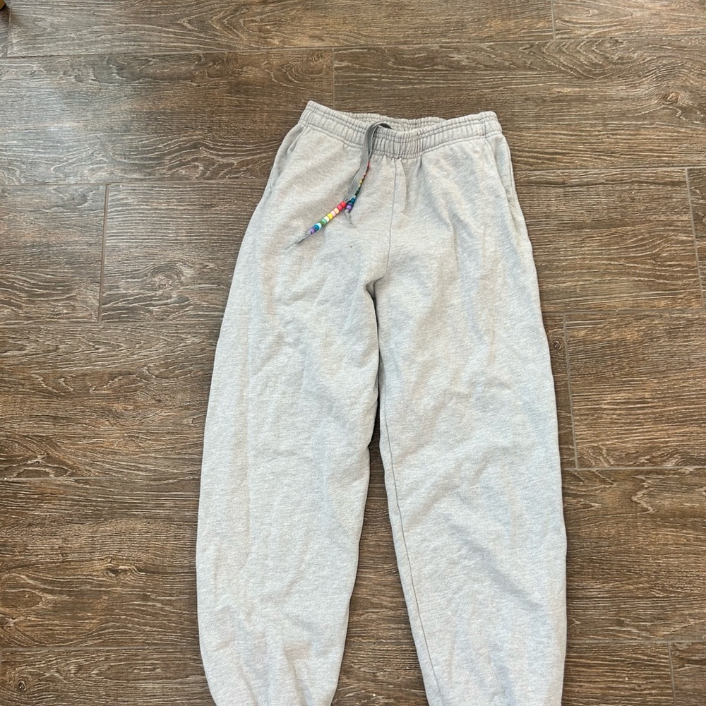 Daily Drills Gray Track Pants Elastic Waistband Relaxed Fit